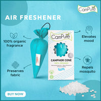 Thumbnail for Mangalam CamPure-Camphor Cone (Original) - Room, Car and Air Freshener & Mosquito Repellent