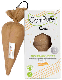 Thumbnail for Mangalam CamPure-Camphor Cone (Sandalwood) - Room, Car and Air Freshener & Mosquito Repellent