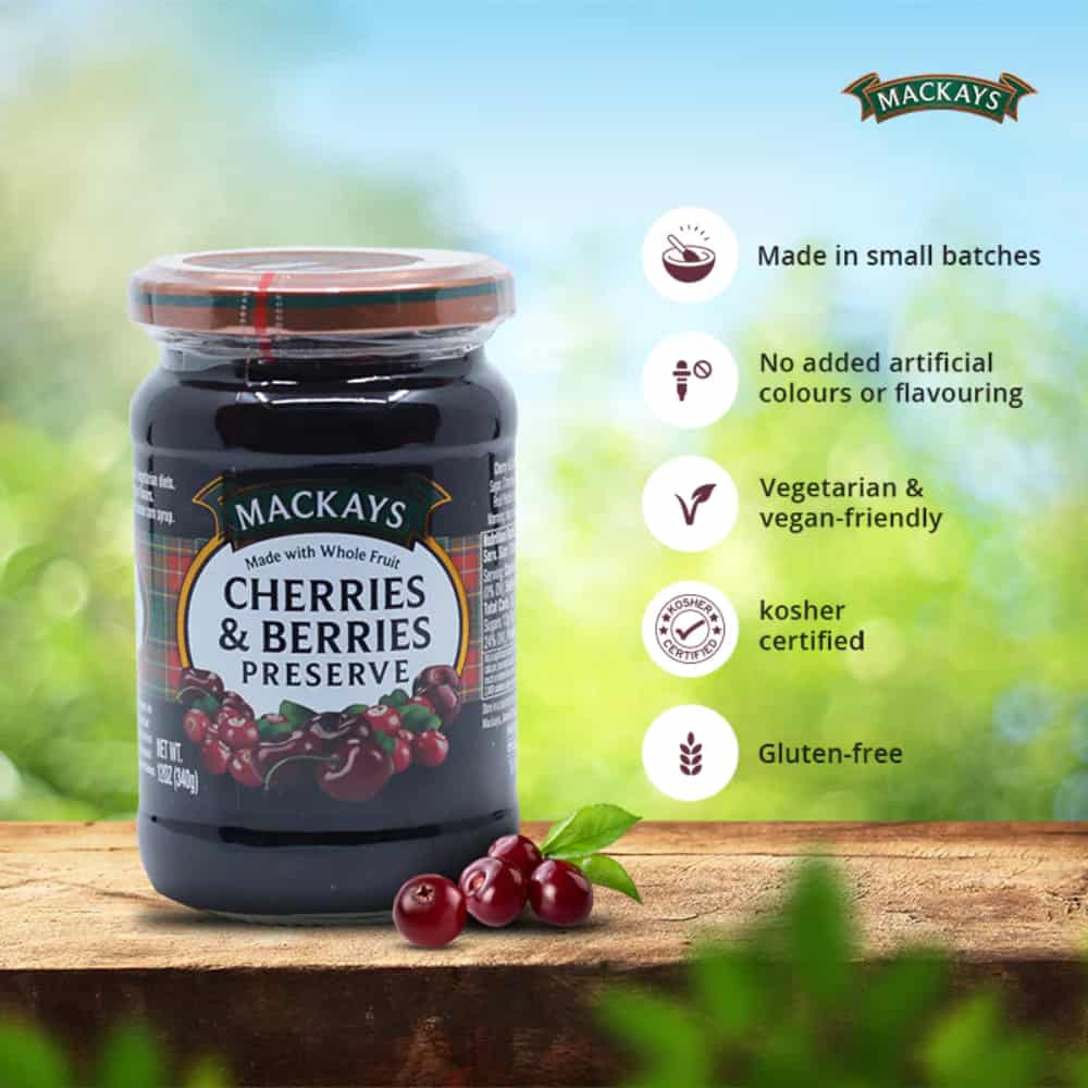 MACKAYS-Cherries and Berries Preserve-340g