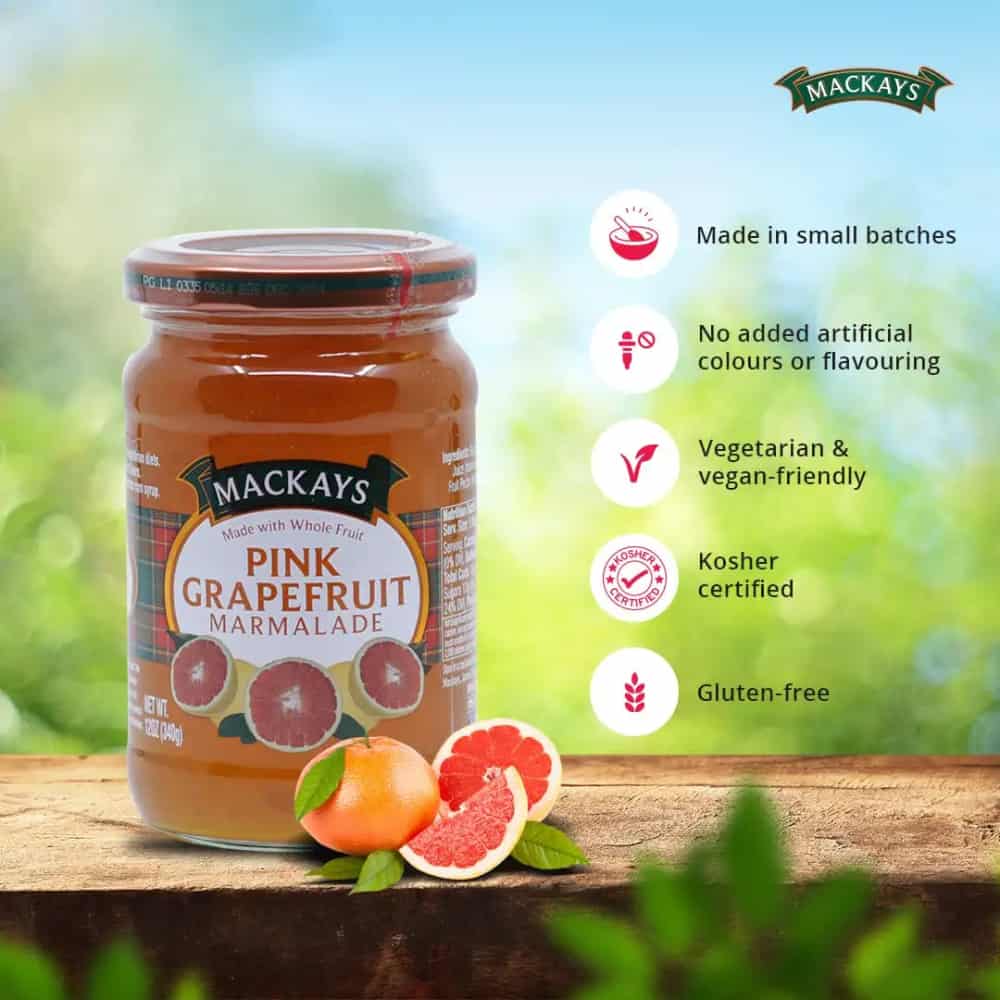 MACKAYS-Pink Grapefruit Marmalade-340g