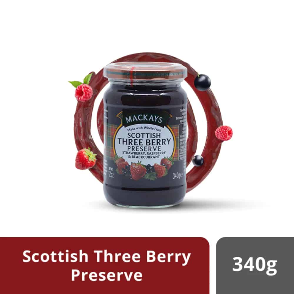 MACKAYS-Scottish 3 Berry Preserve-340g