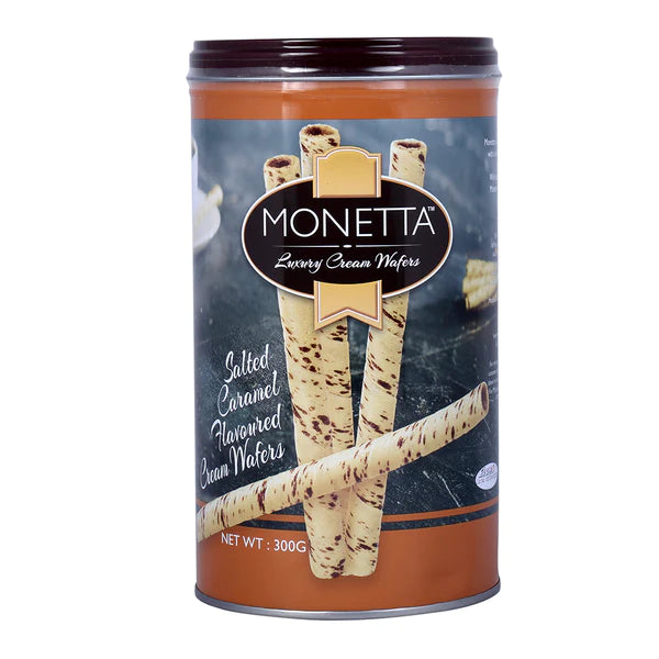 MONETTA-Wafer Roll-Salted Caramel Cream Flavour-300g