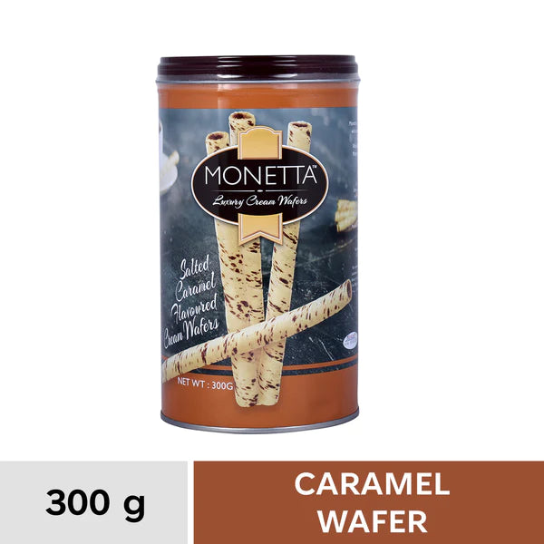 MONETTA-Wafer Roll-Salted Caramel Cream Flavour-300g