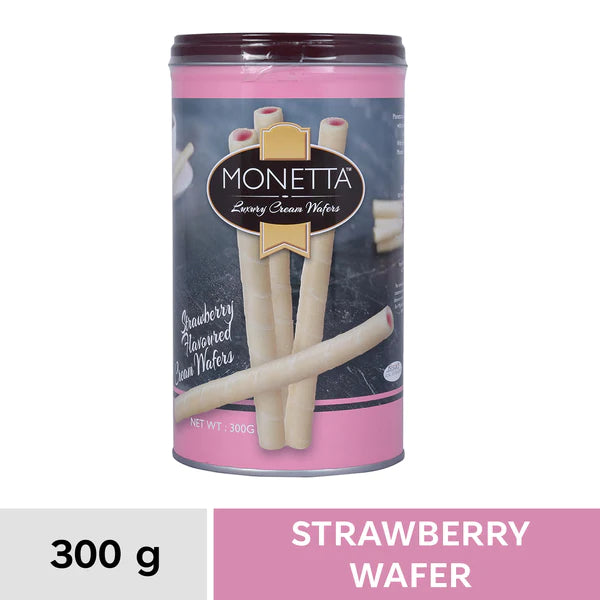 MONETTA-Wafer Roll-Strawberry Cream Flavour-300g