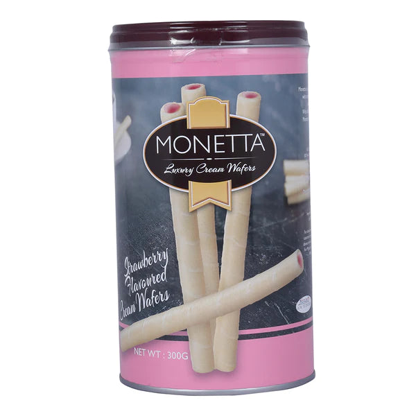 MONETTA-Wafer Roll-Strawberry Cream Flavour-300g