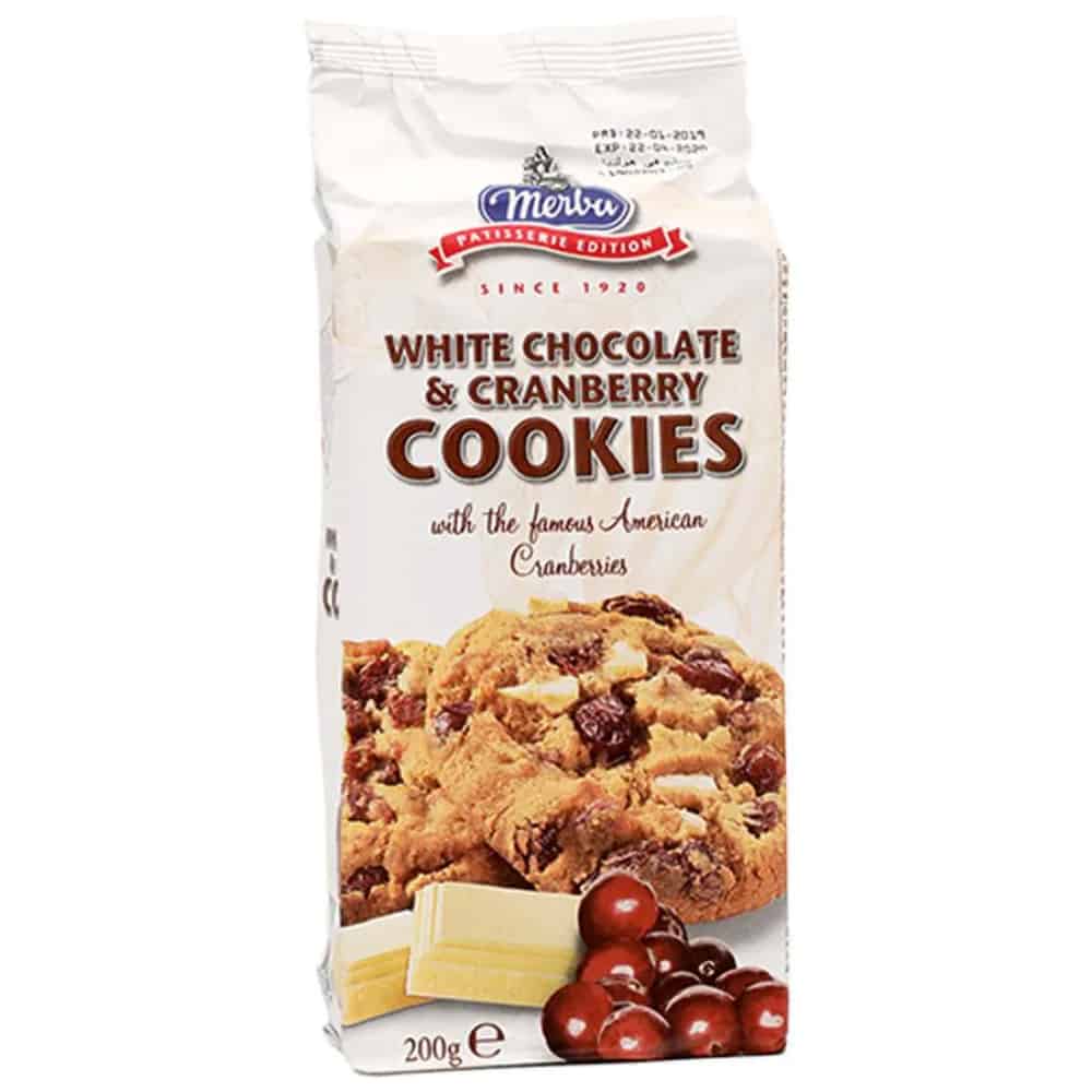 MERBA-White Chocolate and Cranberry Cookies-200g