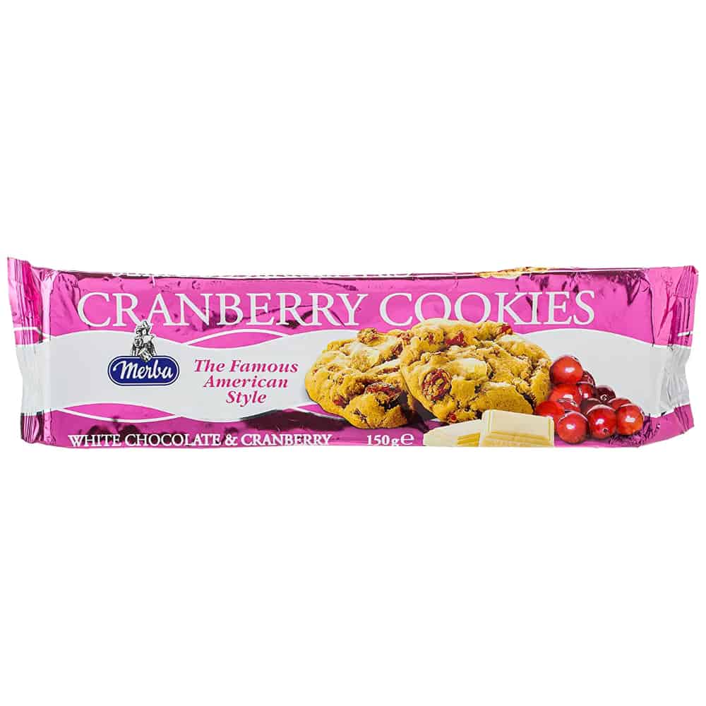 MERBA-White Chocolate and Cranberry Cookies-150g