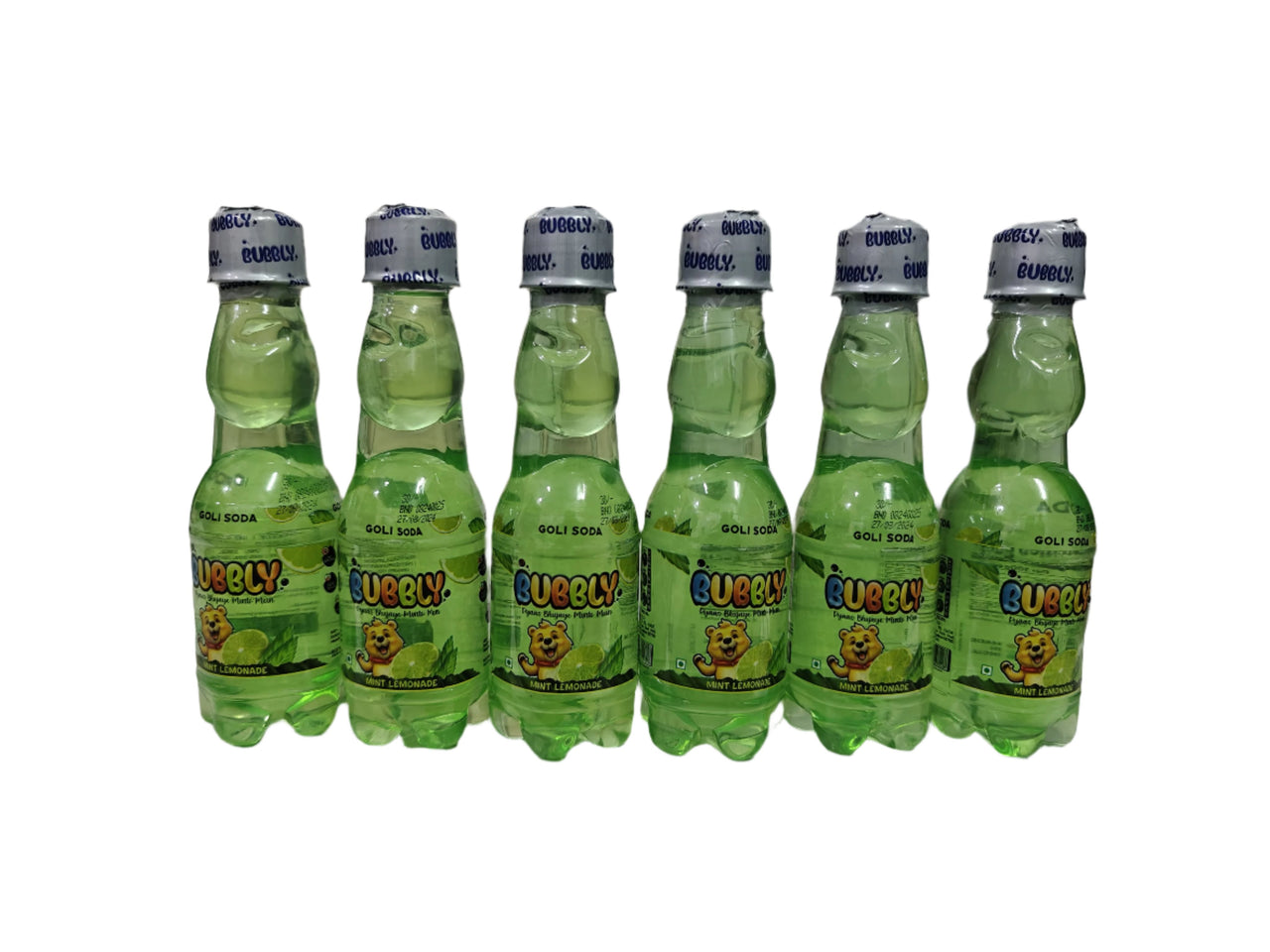 BUBBLY - Lime with Mint Goli Soda 250ml (Pack of 6 Pcs)