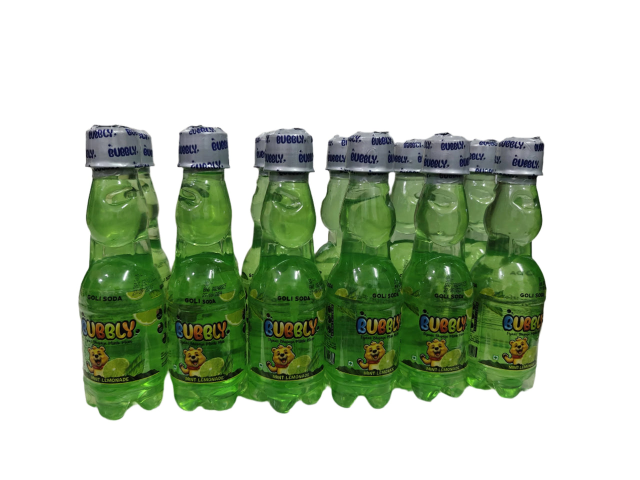 BUBBLY - Lime with Mint Goli Soda 250ml (Pack of 12 Pcs)