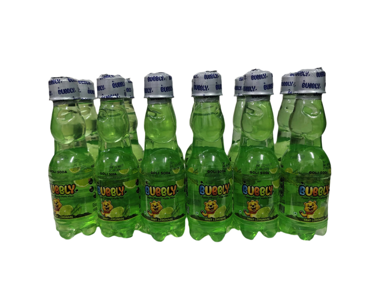 BUBBLY - Lime with Mint Goli Soda 250ml (Pack of 12 Pcs)