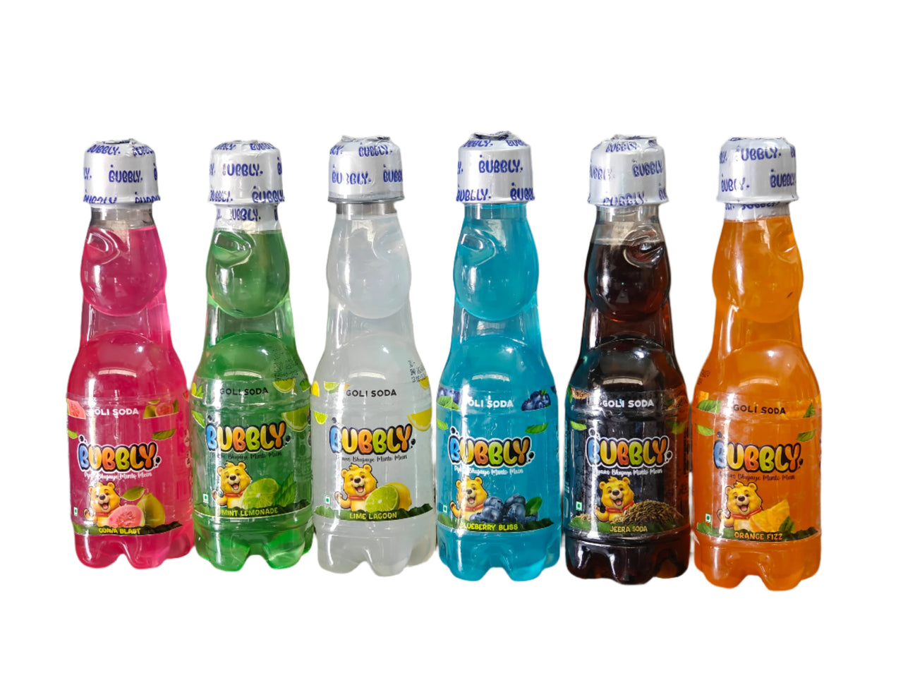 BUBBLY - Orange Fizz Goli Soda 200ml (Pack of 6 Pcs)