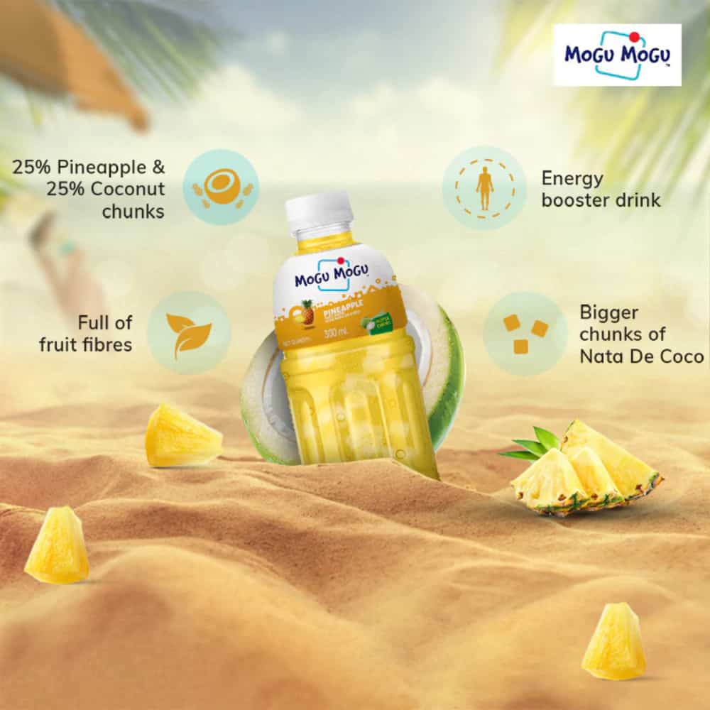 MOGU MOGU - Pineapple Juice-320ml (Pack of 24Pcs)