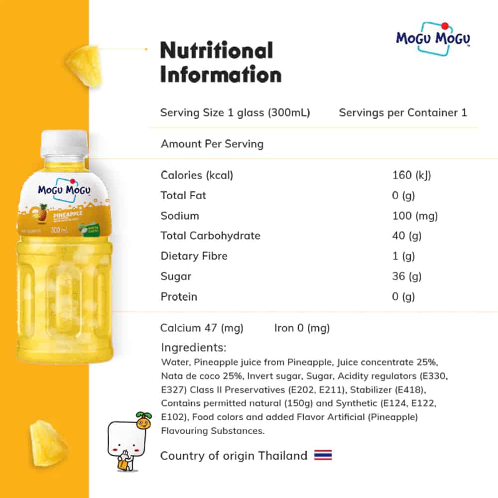 MOGU MOGU - Pineapple Juice-320ml