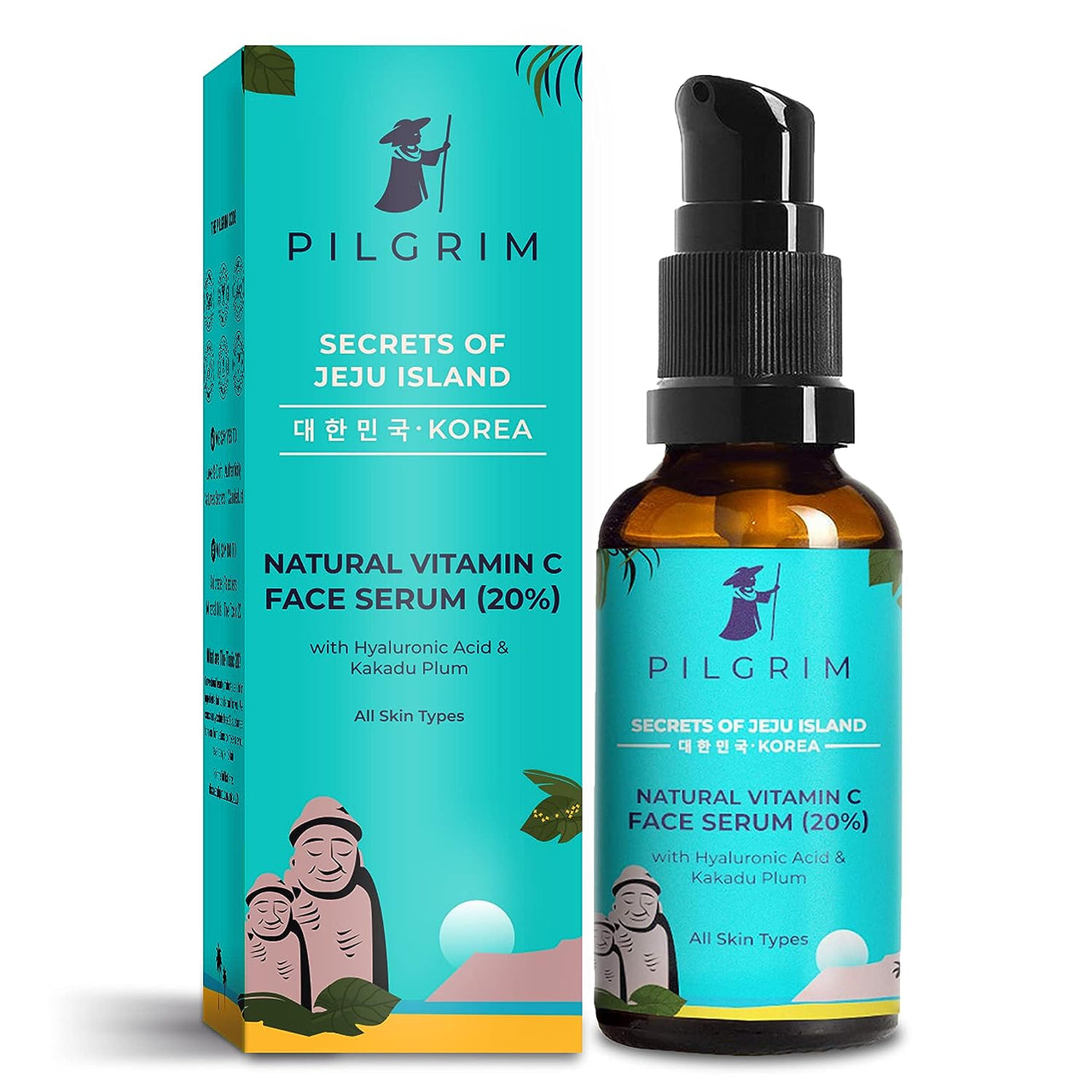 PILGRIM - Korean 20% Vitamin C Face Serum with Hyaluronic Acid & Kakadu Plum 30ml