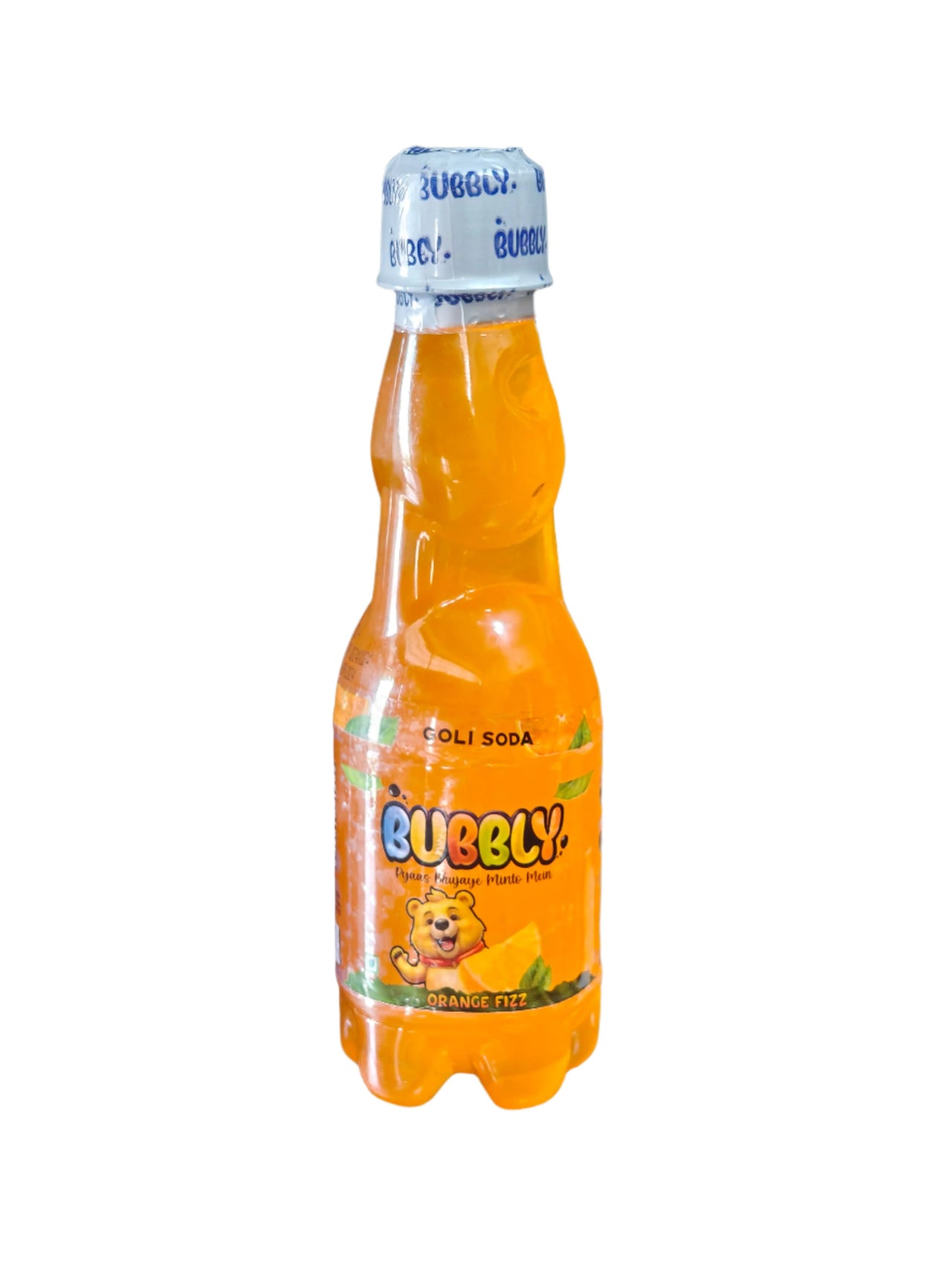 BUBBLY - Orange Fizz Goli Soda 250ml (Pack of 12 Pcs)