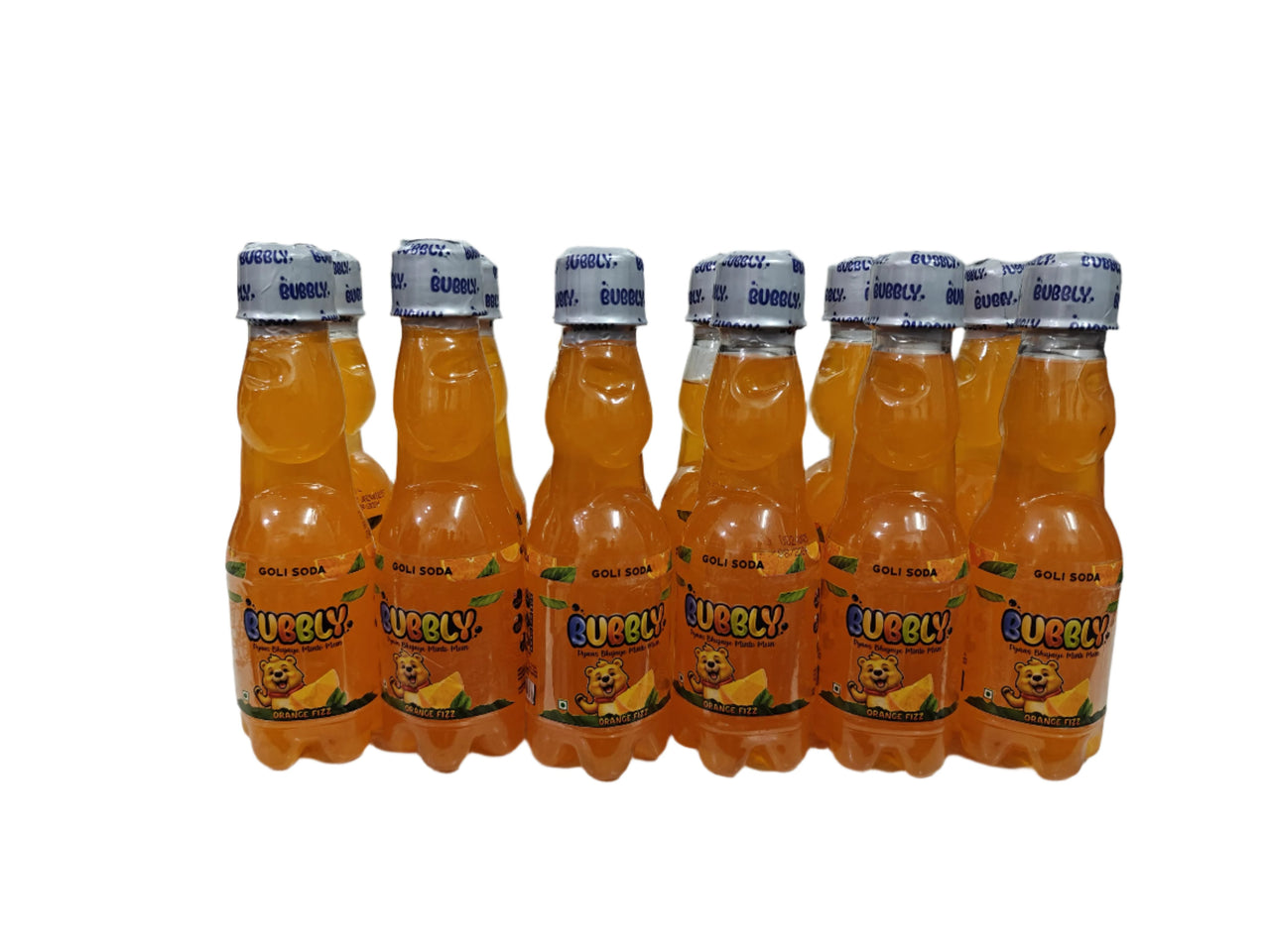 BUBBLY - Orange Fizz Goli Soda 200ml (Pack of 12 Pcs)