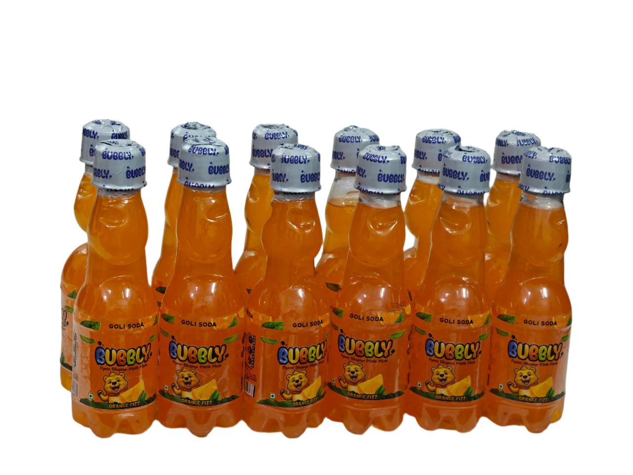 BUBBLY - Orange Fizz Goli Soda 250ml (Pack of 24 Pcs)