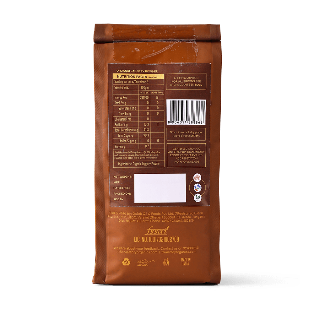 TRUE STORY - Organic Jaggery Powder 500gm