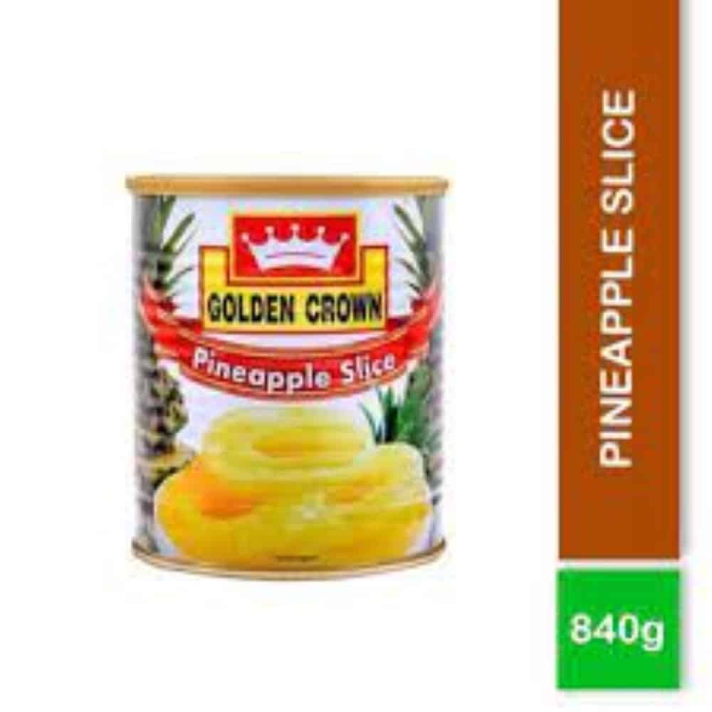 GOLDEN CROWN-Pineapple Slice in Syrup-840gm (Pack of 24Pcs)