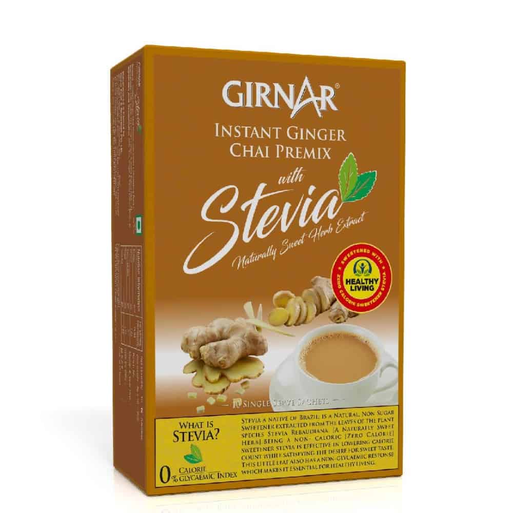 GIRNAR- Instant Ginger Chai Premix with Stevia - 10 sachets