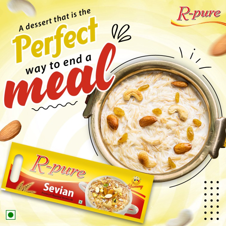 R-Pure - Roasted Vermicelli Sevaiyan 500gm (Pack of 4 x 125gm Each)