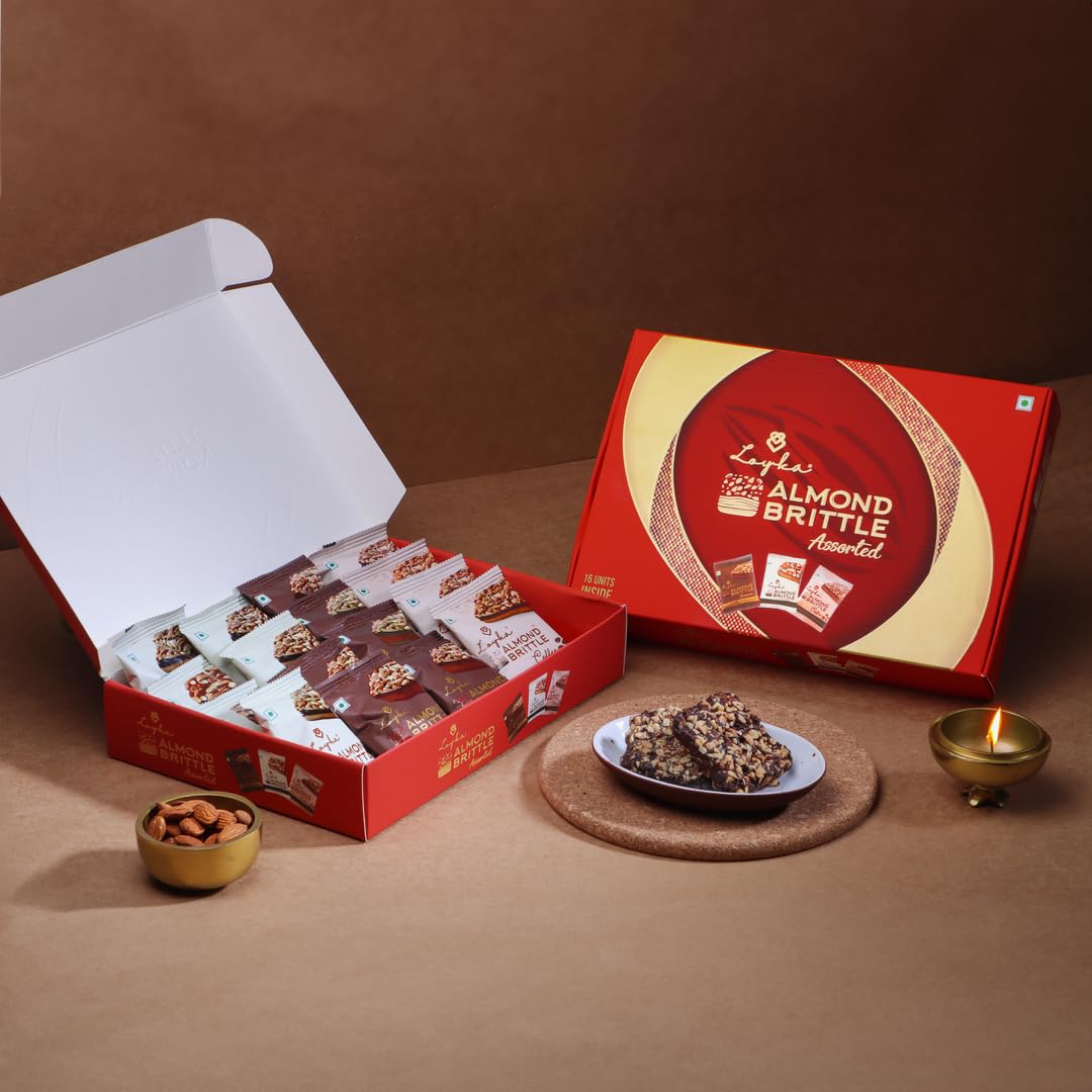 Loyka Regal Red Assorted Almond Brittle Box - 16 pcs