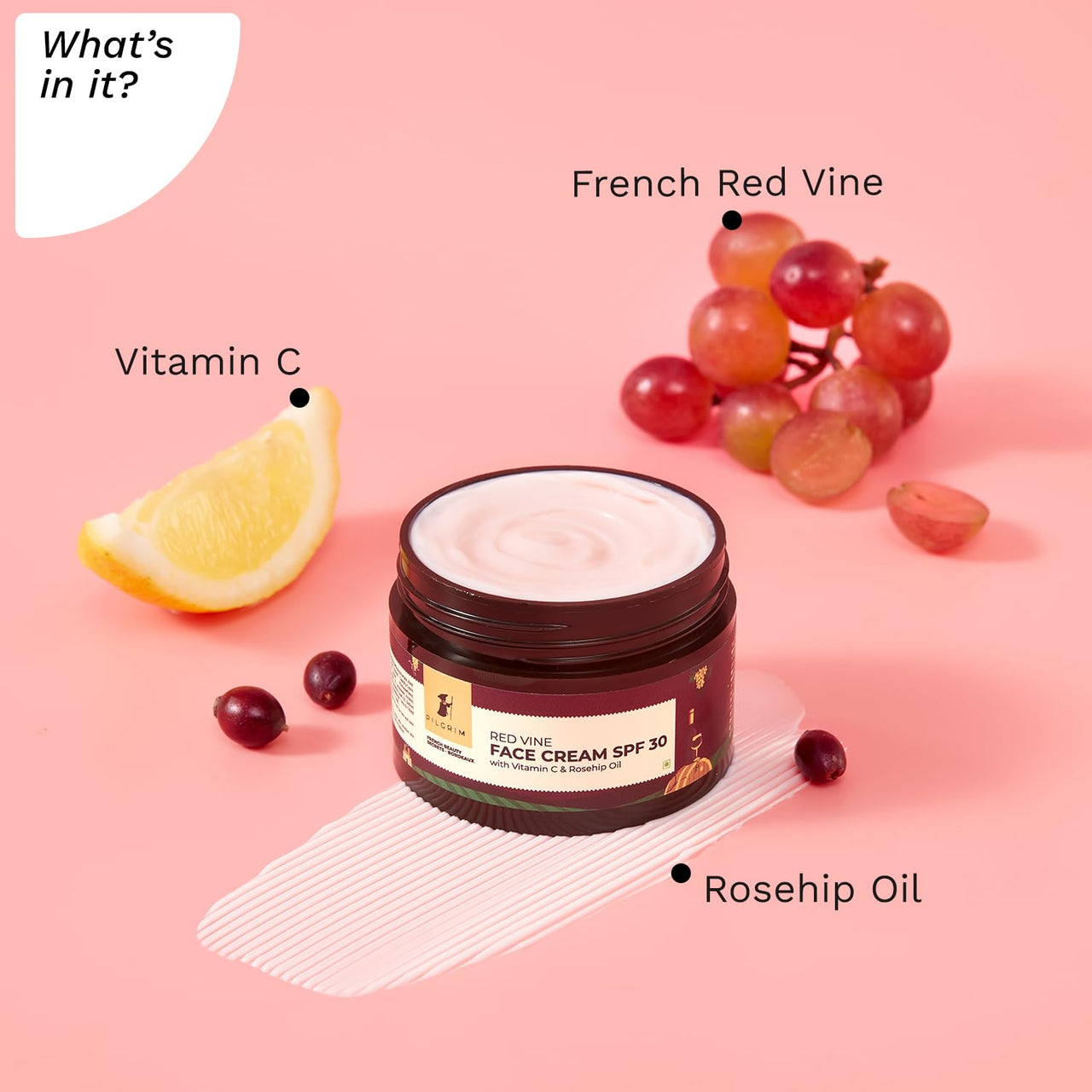 PILGRIM - French Red Vine Face Cream with SPF 30 50g