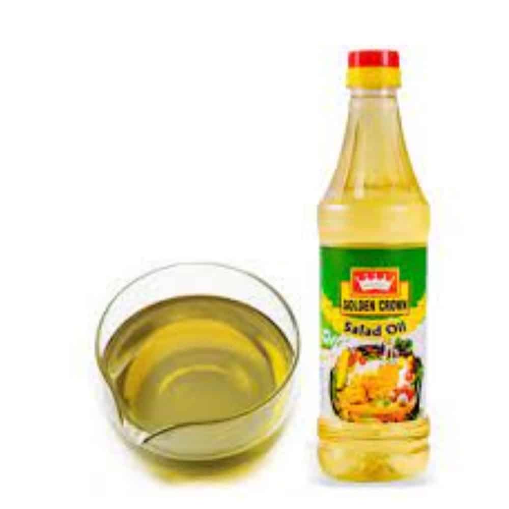 GOLDEN CROWN - Salad Oil | Refined Sunflower Oil - 1Ltr (Pack of 12Pcs)