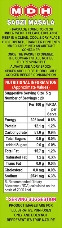 Thumbnail for MDH-Sabzi Masala-100g