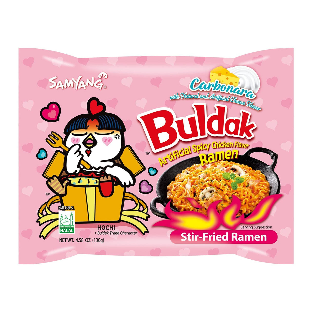 SAMYANG Buldak Hot Chicken Flavor Ramen Noodles-Carabonara 130g-Pack of 1