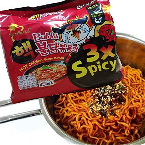 SAMYANG Buldak Hot Chicken Flavor Ramen Noodles- 3X SPICY 140g-Pack of 4