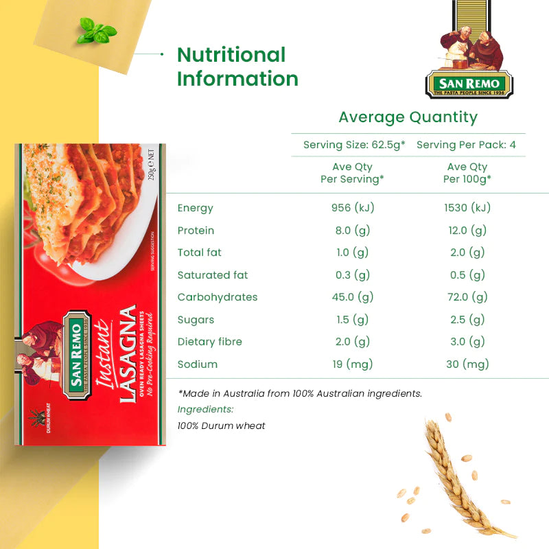 SAN REMO-Instant Lasagna-250g