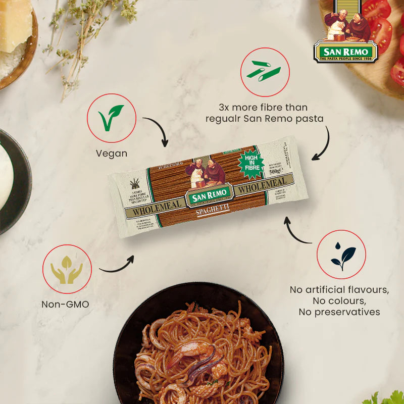 SAN REMO-Wholemeal Spaghetti-500g