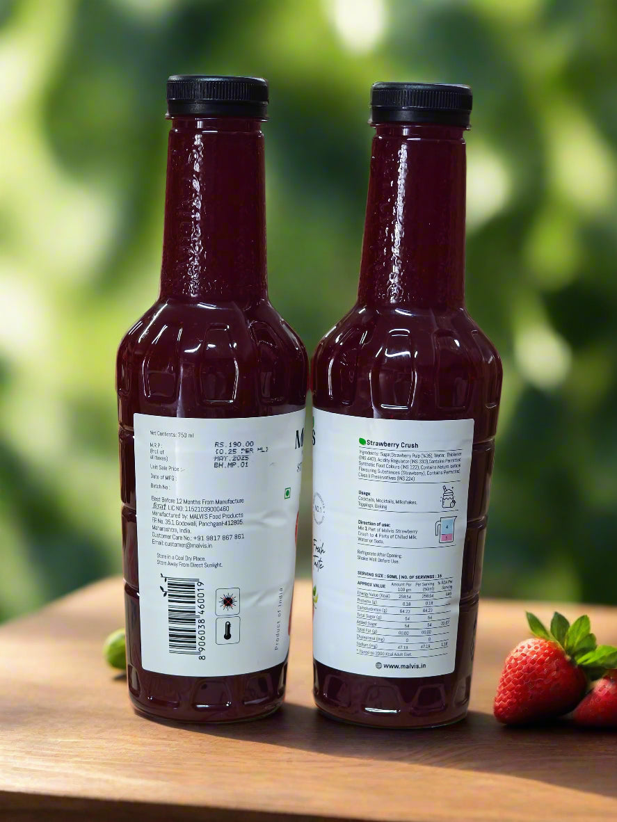 Malvi's - Strawberry Crush 750ml