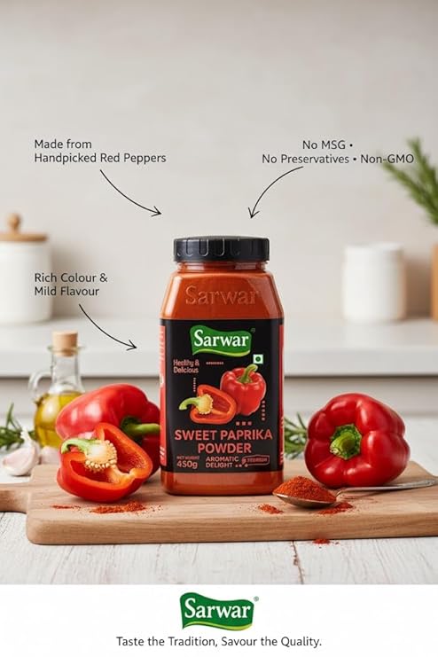 Sarwar - Sweet Paprika Powder 450gm | 100% Pure Natural Spice