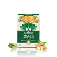 Thumbnail for Tulsi Green Tea Lemon Ginger | Ayurvedic Stress Relief & Immunity 30gm