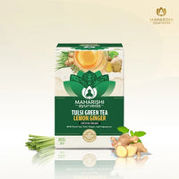 Thumbnail for Tulsi Green Tea Lemon Ginger | Ayurvedic Stress Relief & Immunity 30gm
