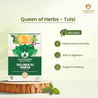 Thumbnail for Tulsi Green Tea Premium | Organic Ayurvedic Blend 30gm