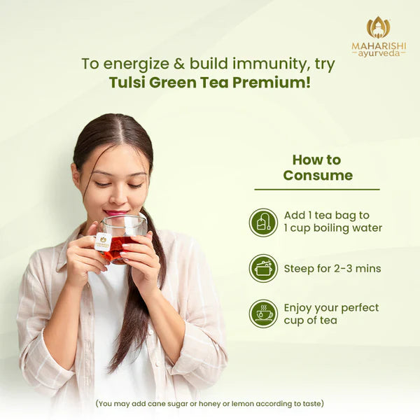 Tulsi Green Tea Premium | Organic Ayurvedic Blend 30gm