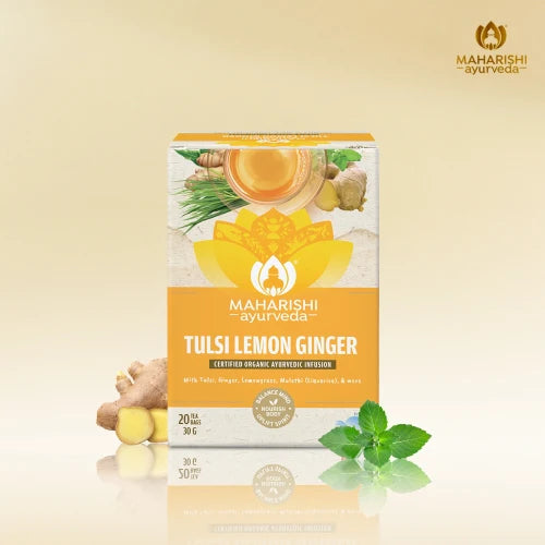 Tulsi Lemon Ginger Tea | Supports Immunity & Digestion 30gm