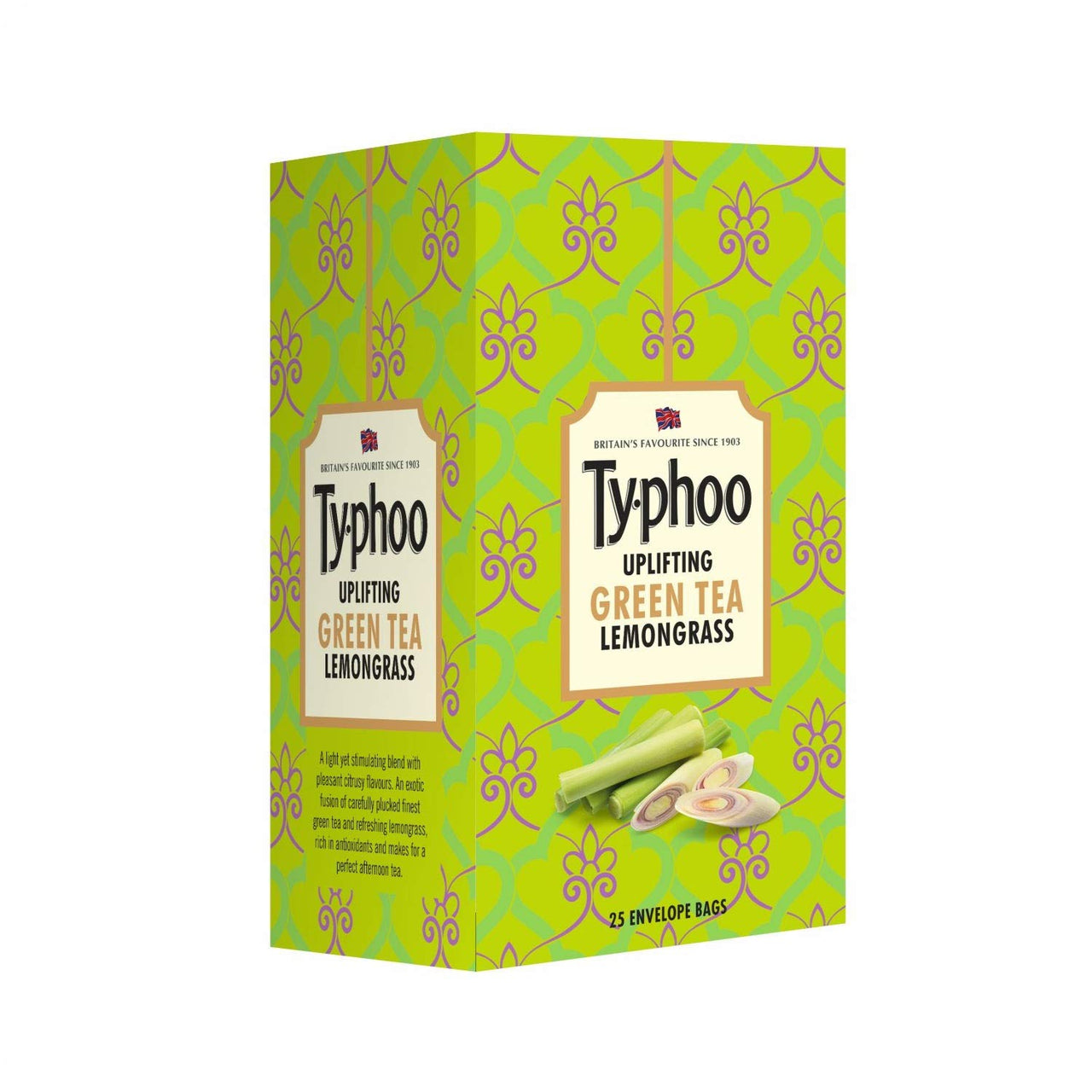 TYPHOO-Uplifting Lemon Grass Green Tea Bags-25 Tea Bags