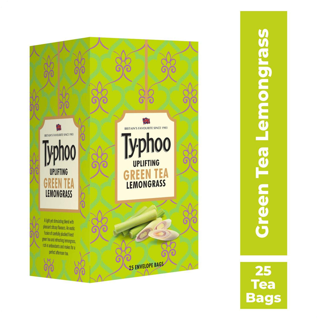 TYPHOO-Uplifting Lemon Grass Green Tea Bags-25 Tea Bags