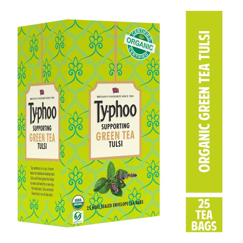 TYPHOO-Organic Green Tea Tulsi-25 Tea Bags