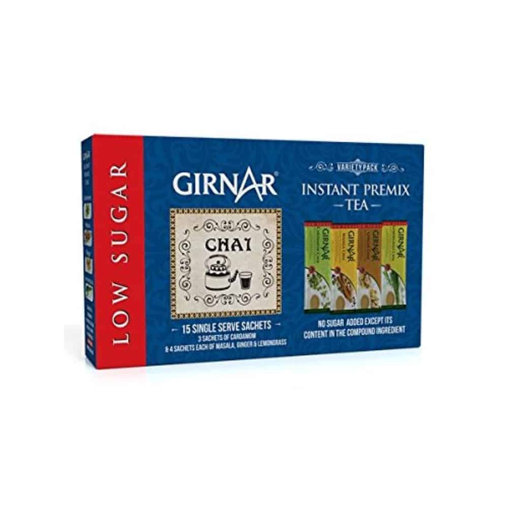 GIRNAR- Instant Tea Premix Low Sugar Variety Pack-15 Sachets