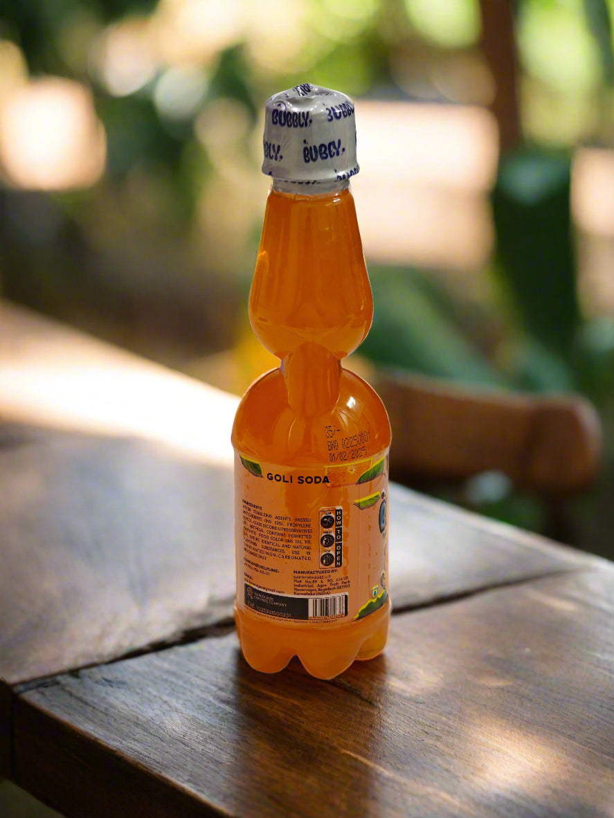 BUBBLY - Orange Fizz Goli Soda 250ml (Pack of 6 Pcs)