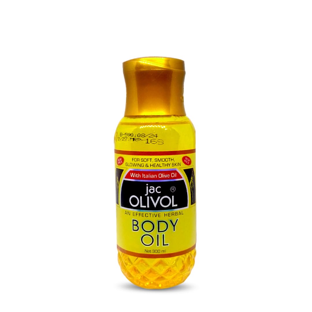 Jac Olivol Body Oil 300ml-With Italian Olive Oil-For Soft, Smooth, Glowing & Healthy Skin