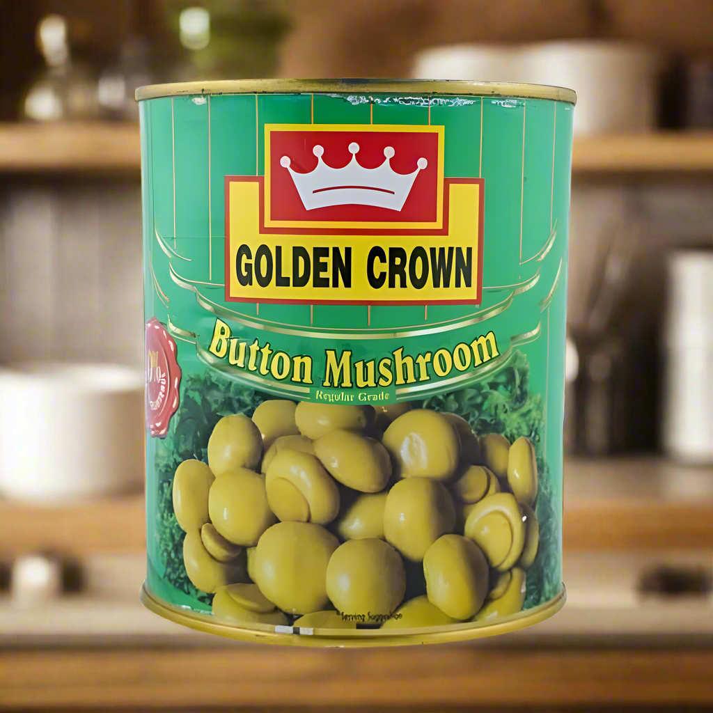 GOLDEN CROWN-Button Mushroom in Brine-800gm (Pack of 24 Pcs)