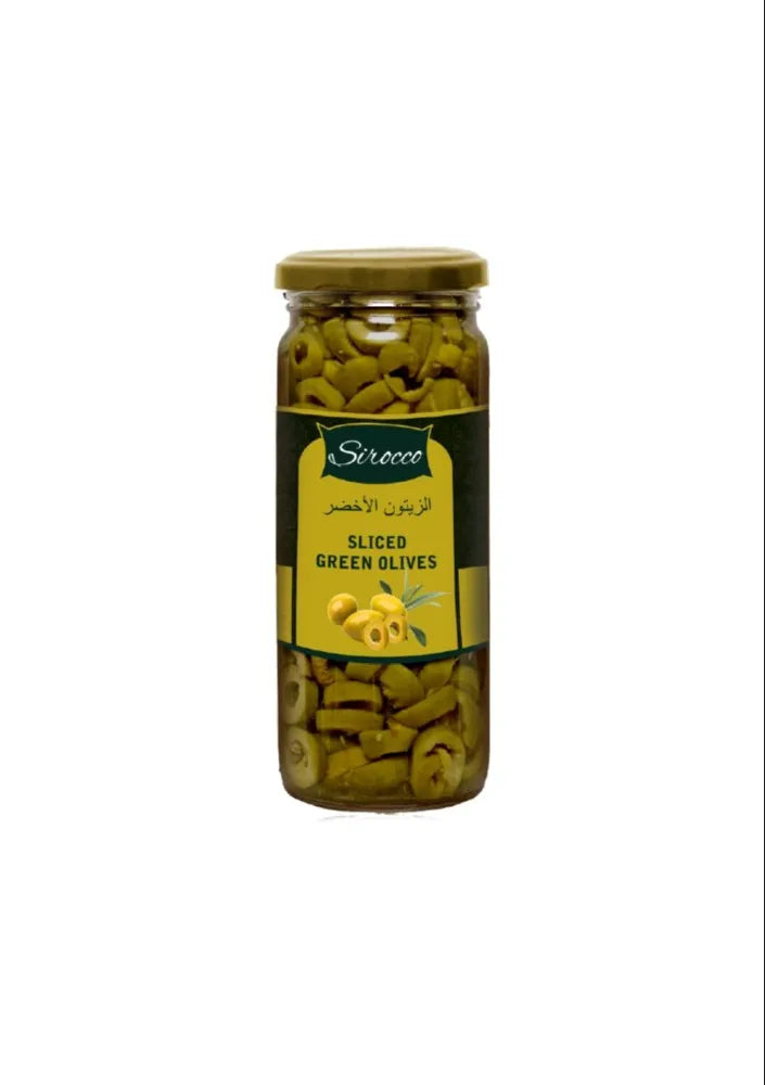 SIROCCO-Green Sliced Olives-450g