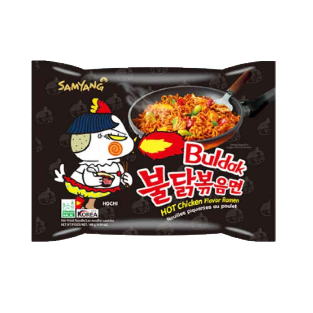 SAMYANG Buldak Hot Chicken Flavor Ramen Noodles- Hot 140g-Pack of 5