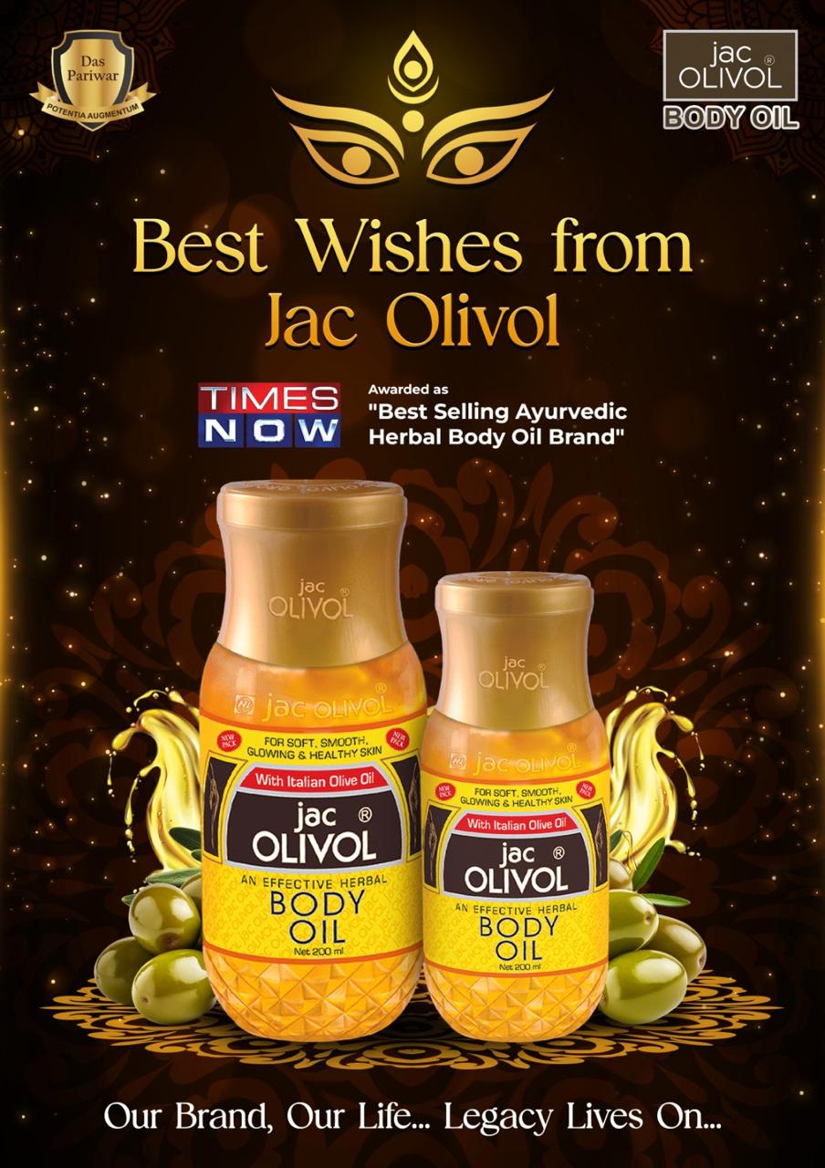 Jac Olivol Body Oil 300ml-With Italian Olive Oil-For Soft, Smooth, Glowing & Healthy Skin